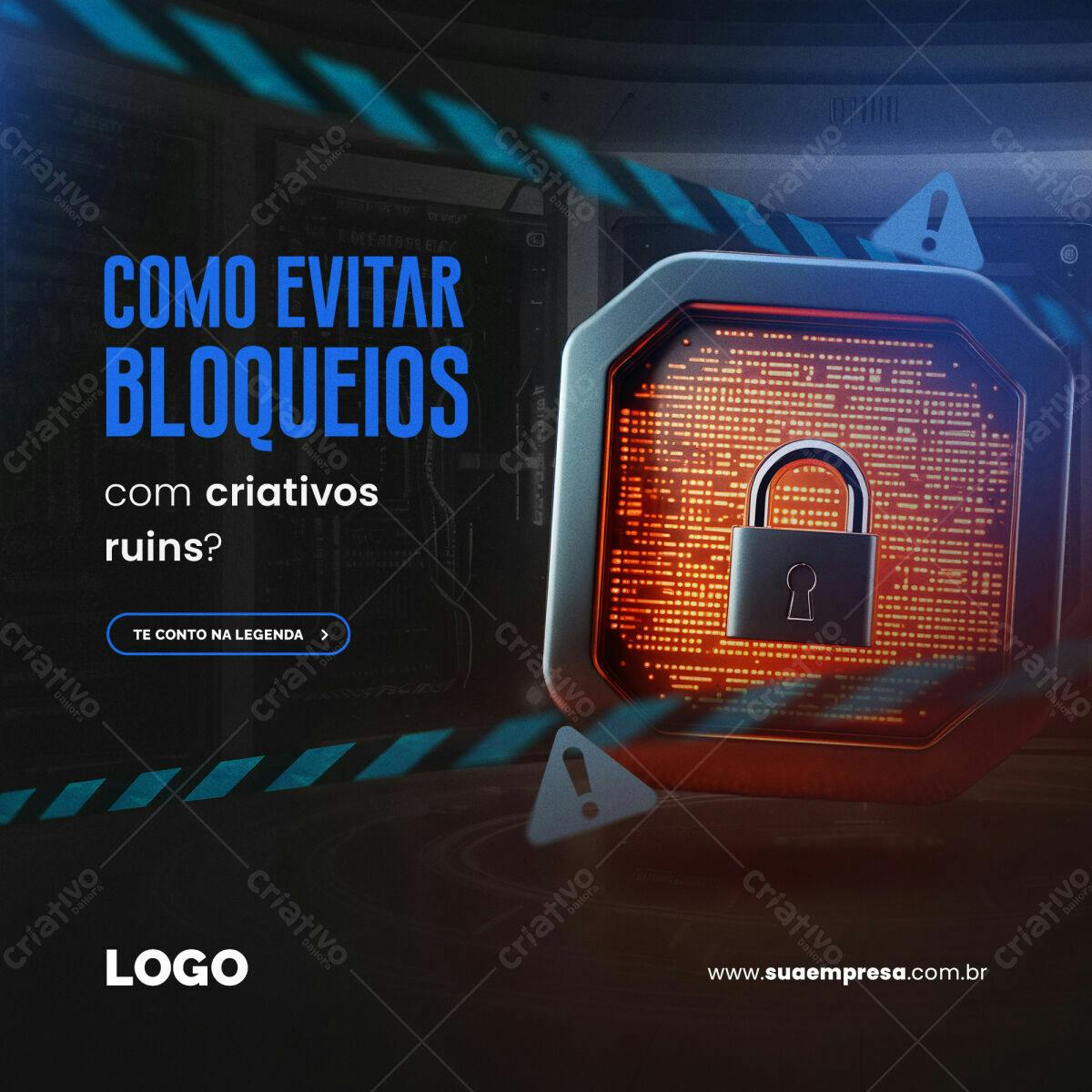 Banner Segurança Cibernética PSD Editável