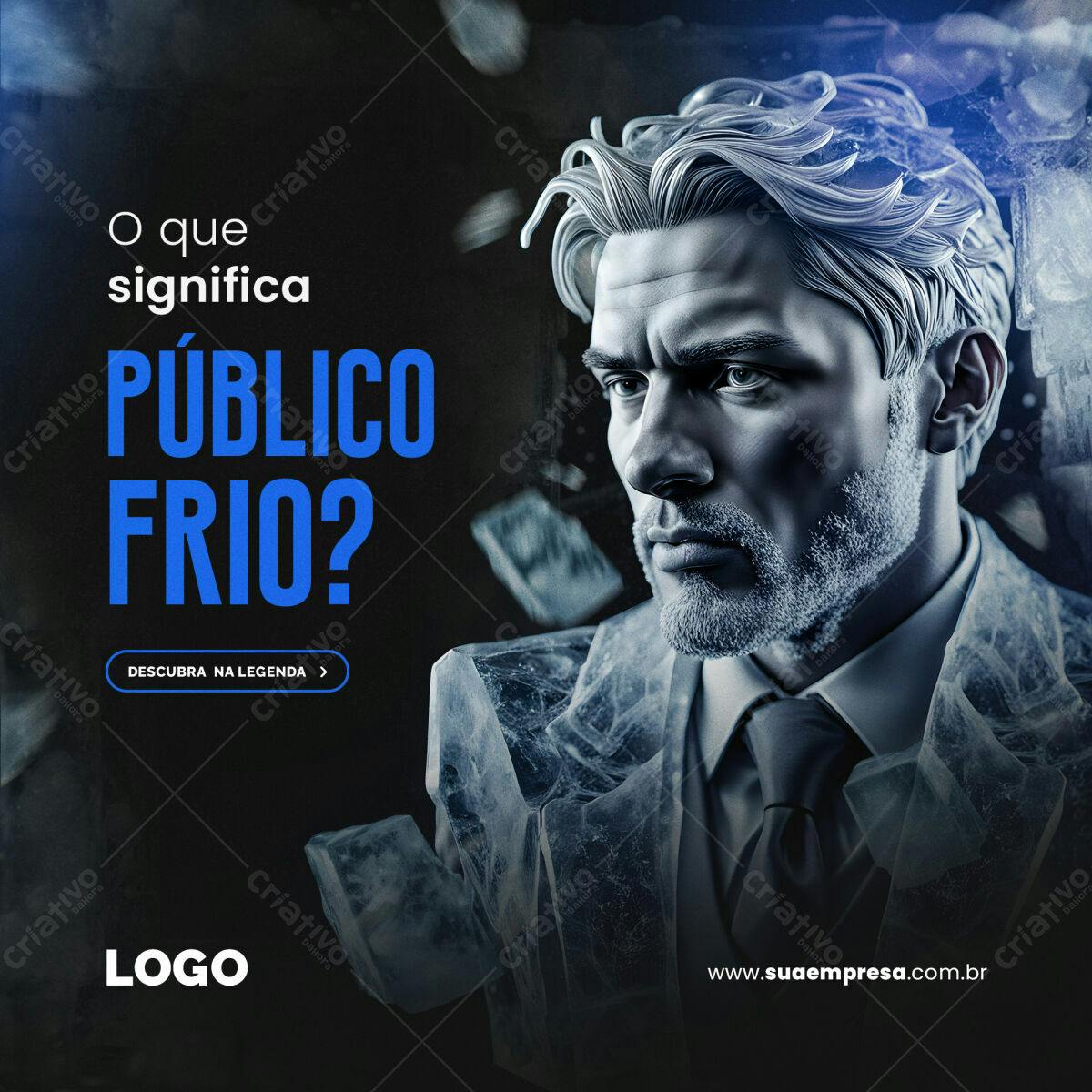 Postagem Mídia Social Público Frio PSD Editável