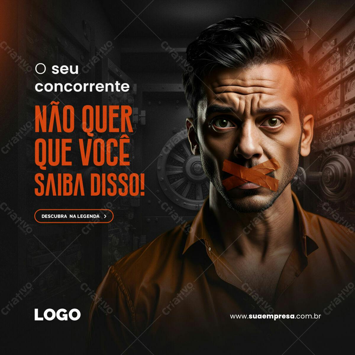 Post para Redes Sociais com Segredo PSD Editável