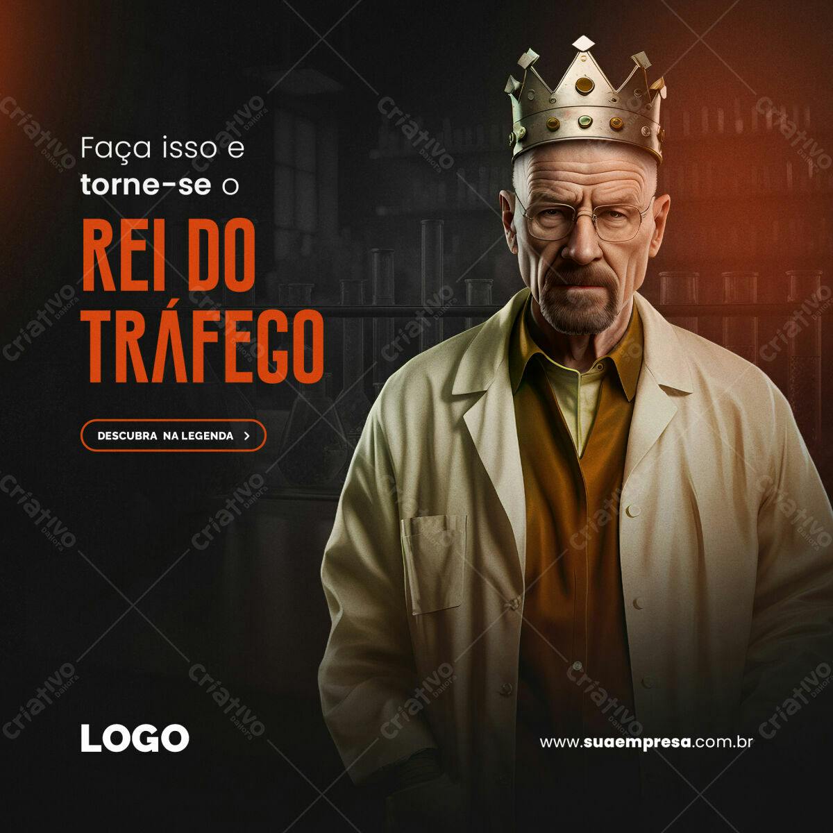 Banner Walter White Rei do Tráfego PSD Editável