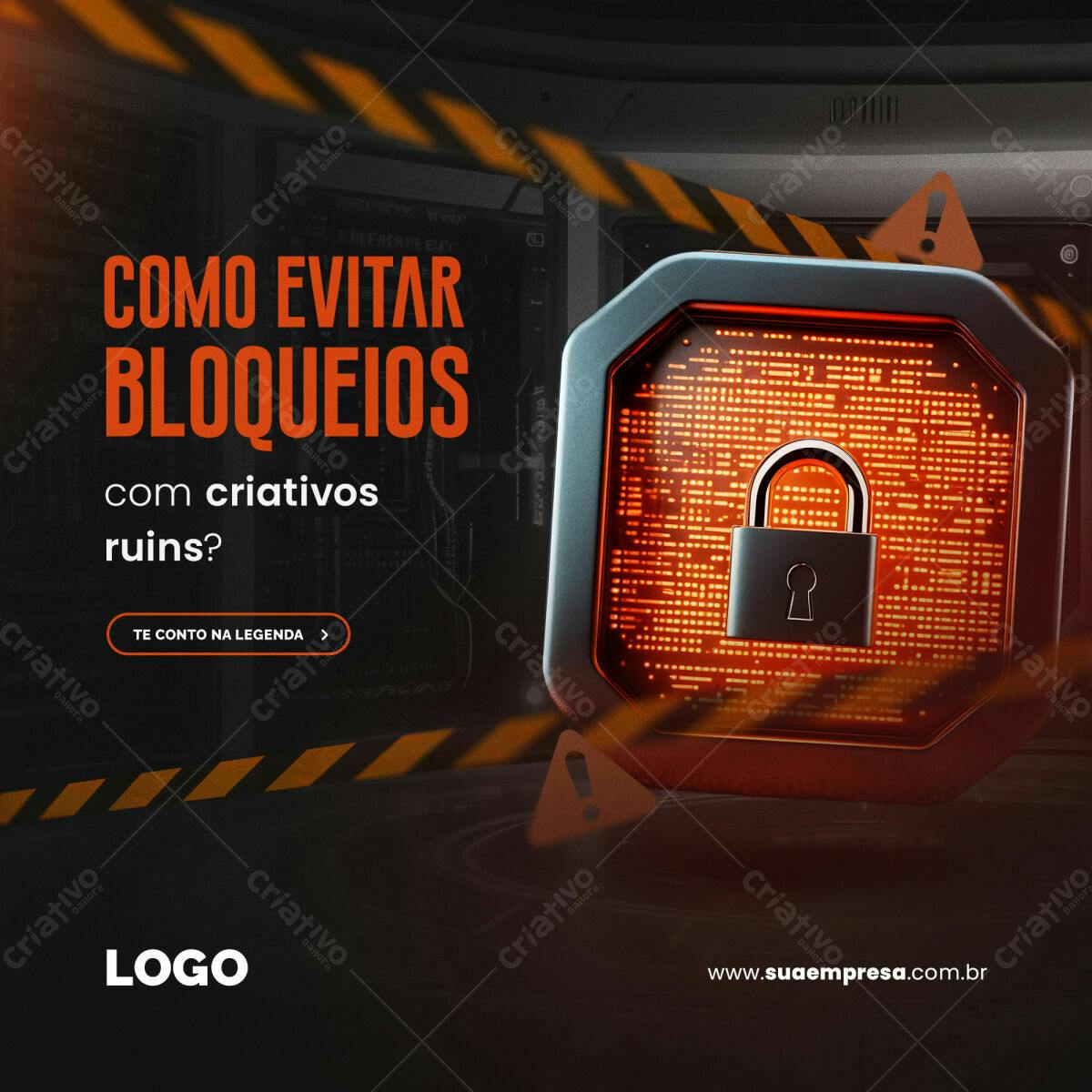 Banner Segurança Cibernética PSD Editável