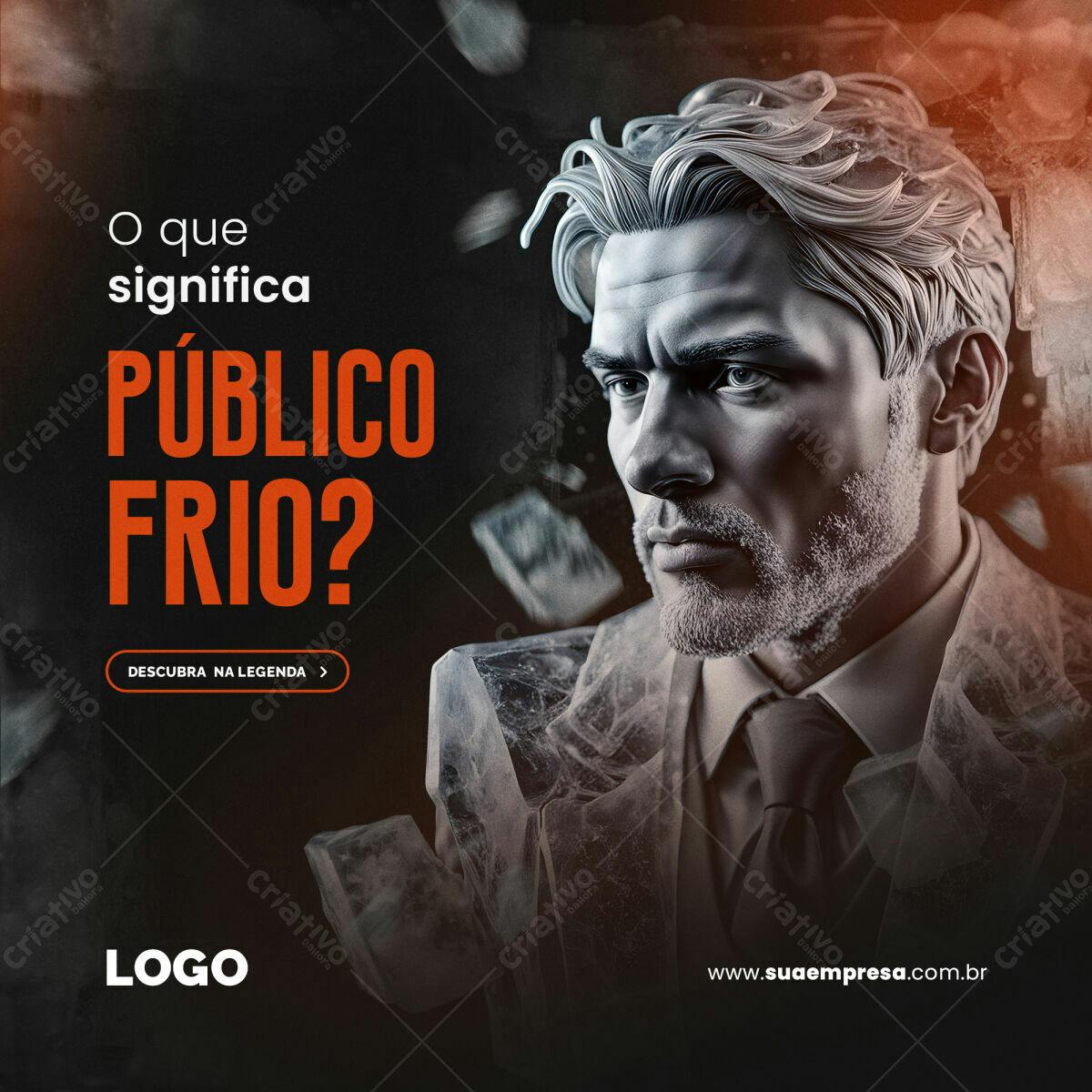 Postagem Mídia Social Público Frio PSD Editável