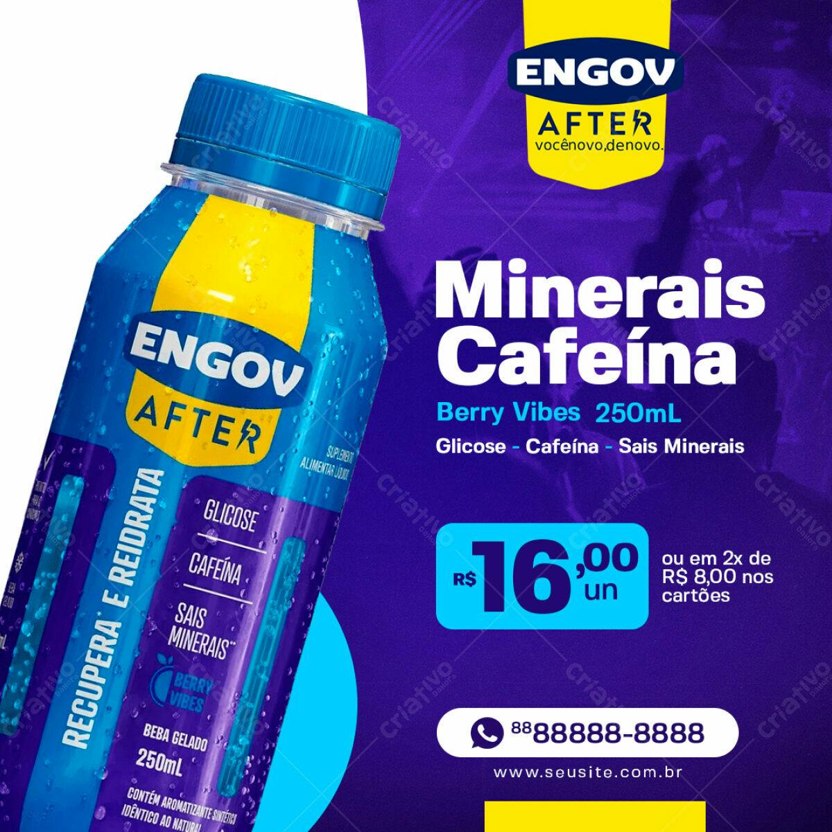 Mockup Garrafa Engov After PSD Editável