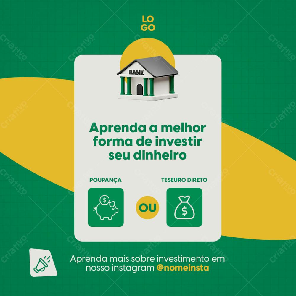 Aprenda A Investir Seu Dinheiro Educação Financeira Psd Editável