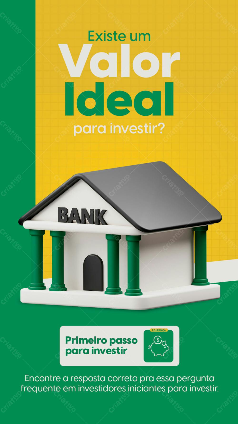 Stories Existe Um Valor Ideal Para Investir Educação Financeira Psd Editável