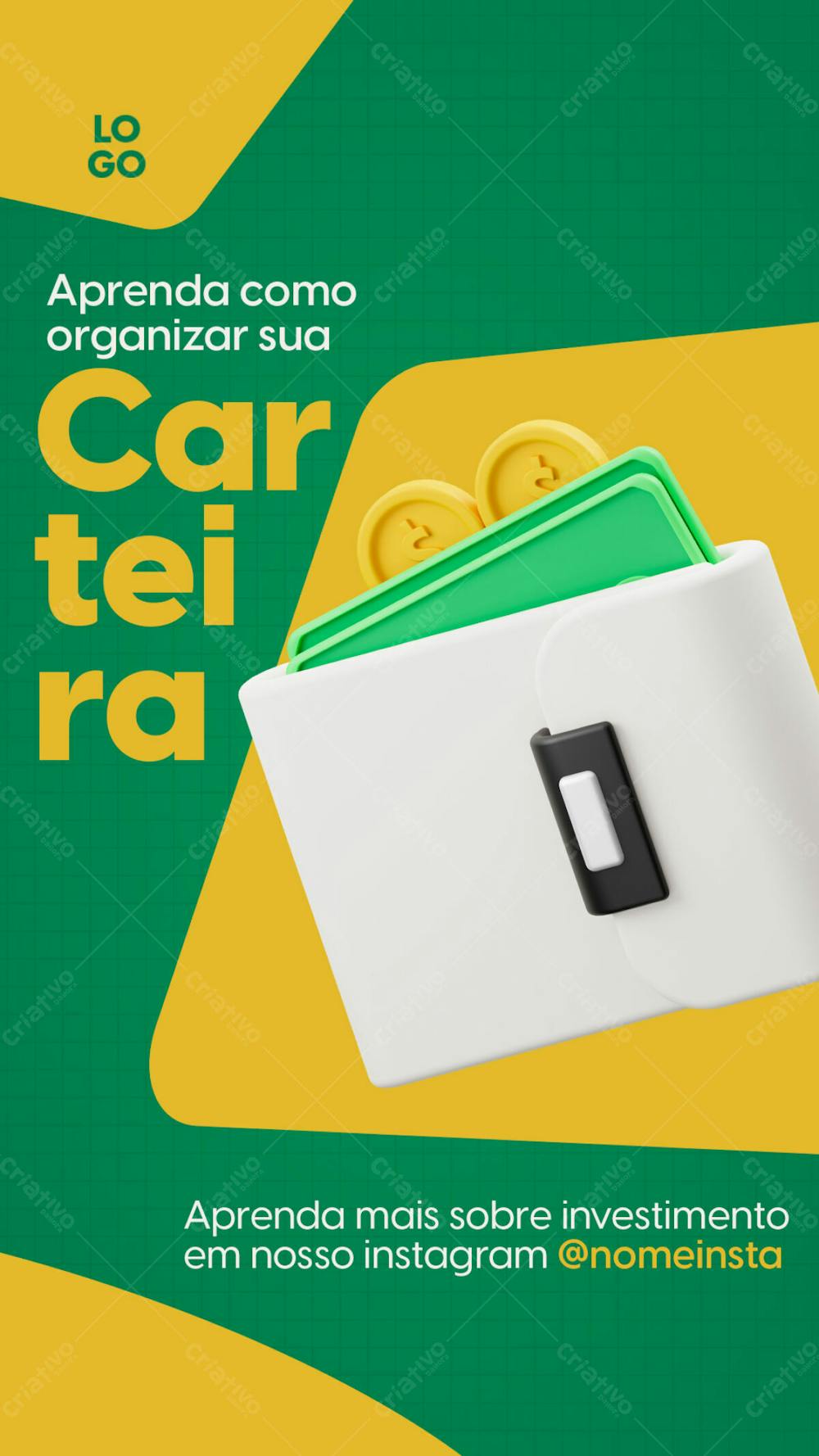 Stories Organizar Carteira De Investimento Educação Financeira Psd Editável