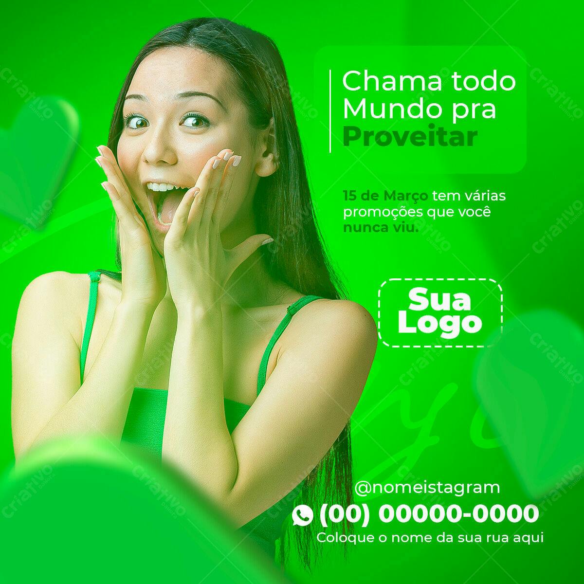 Flyer Promoção 15 de Março PSD Editável