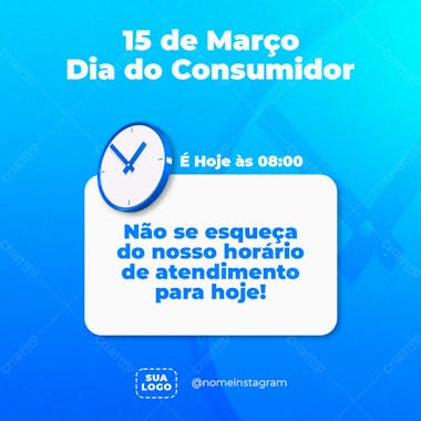 Comunicado 15 de março dia do consumidor psd