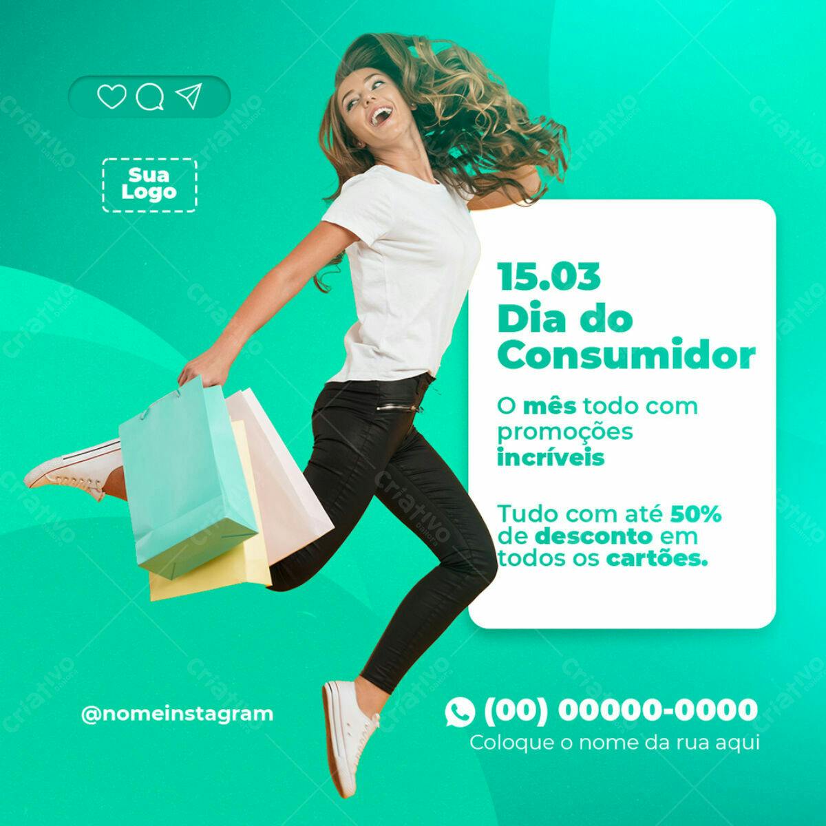 Flyer Dia do Consumidor PSD Editável