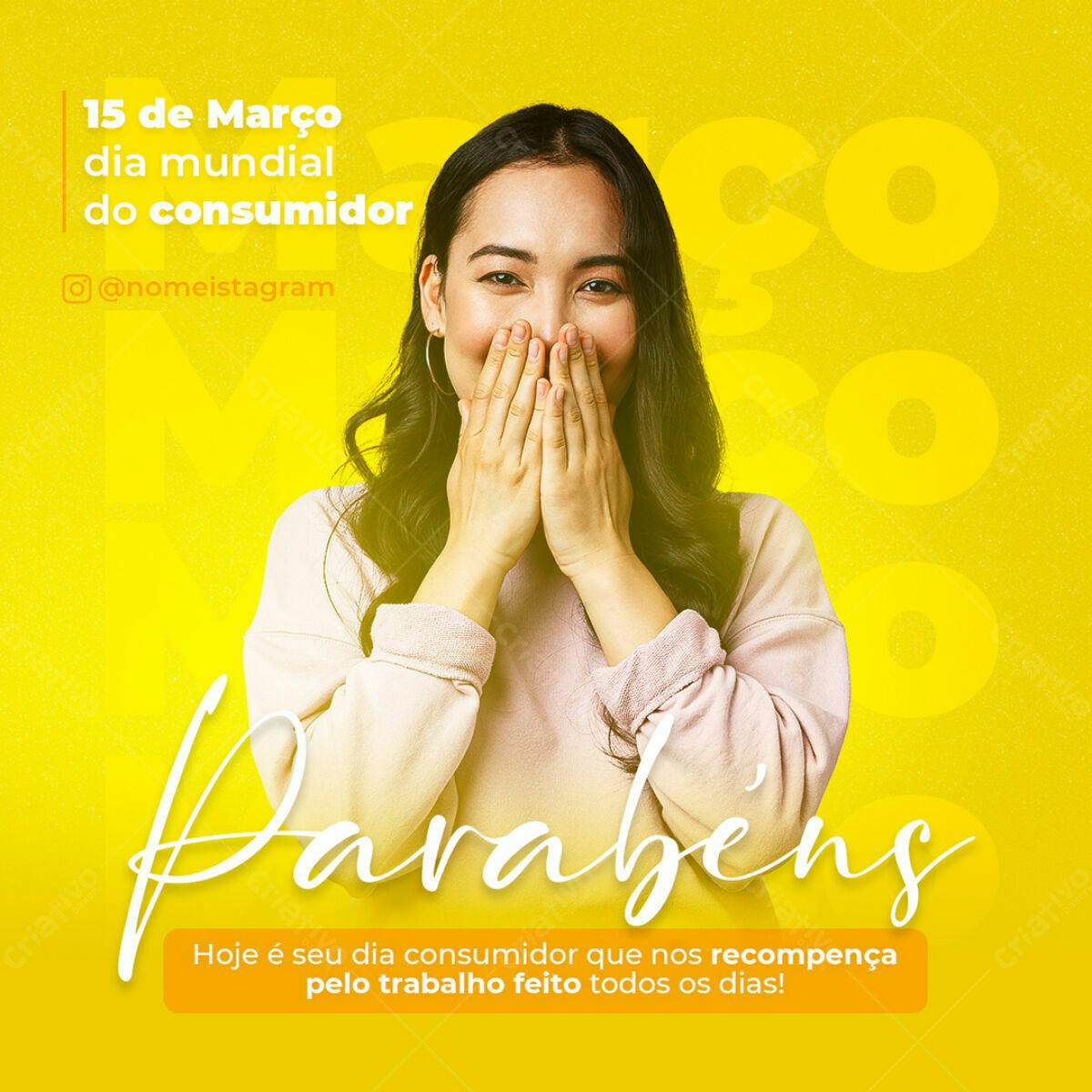 Post para Dia Mundial do Consumidor PSD Editável