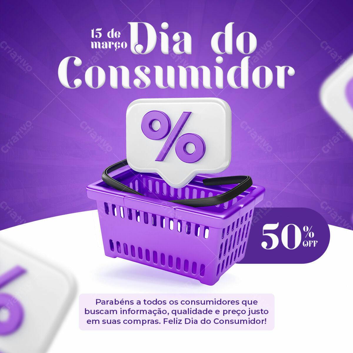 Flyer Dia do Consumidor PSD Editável