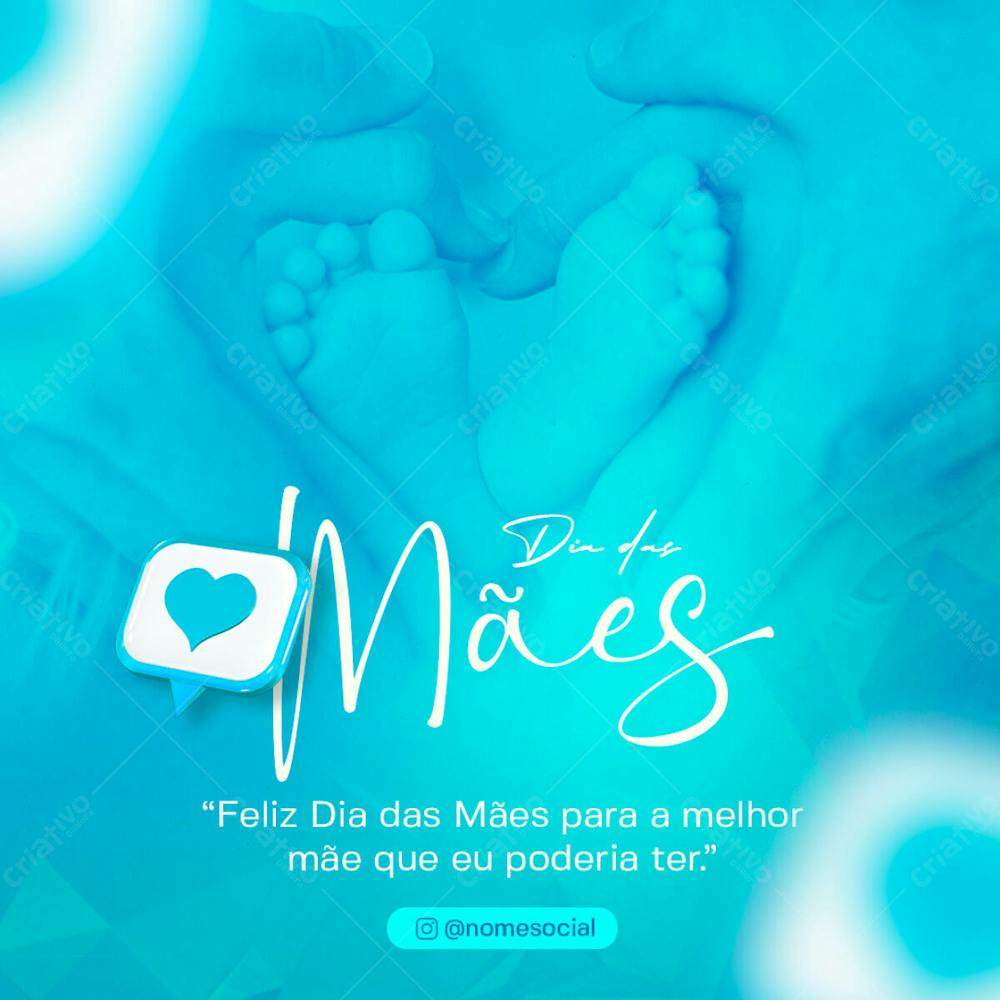 A Melhor Mães Que Eu Poderia Ter Dia Das Mães Frase Social Media Psd Editável