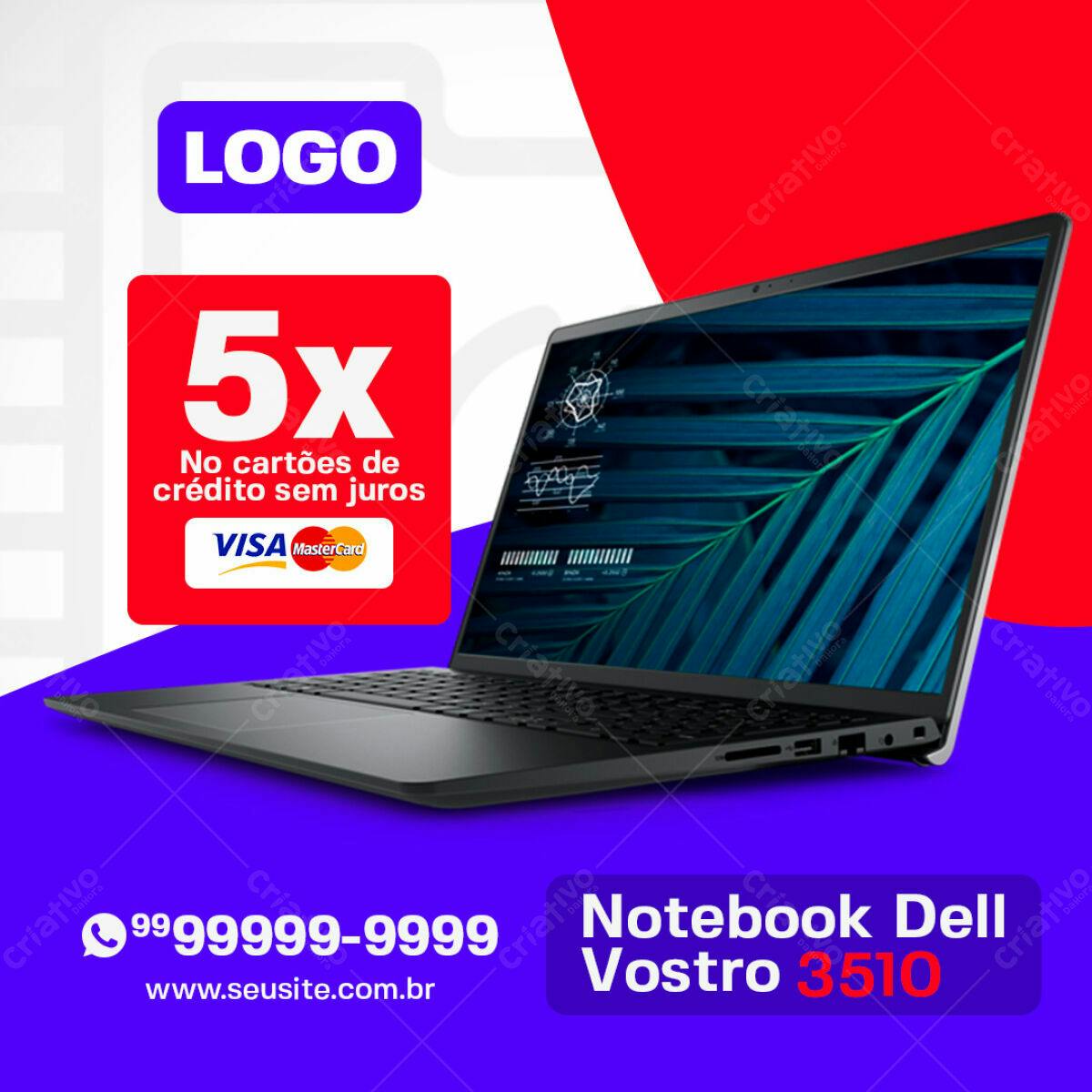 Anúncio Notebook Dell Vostro 3510 PSD Editável
