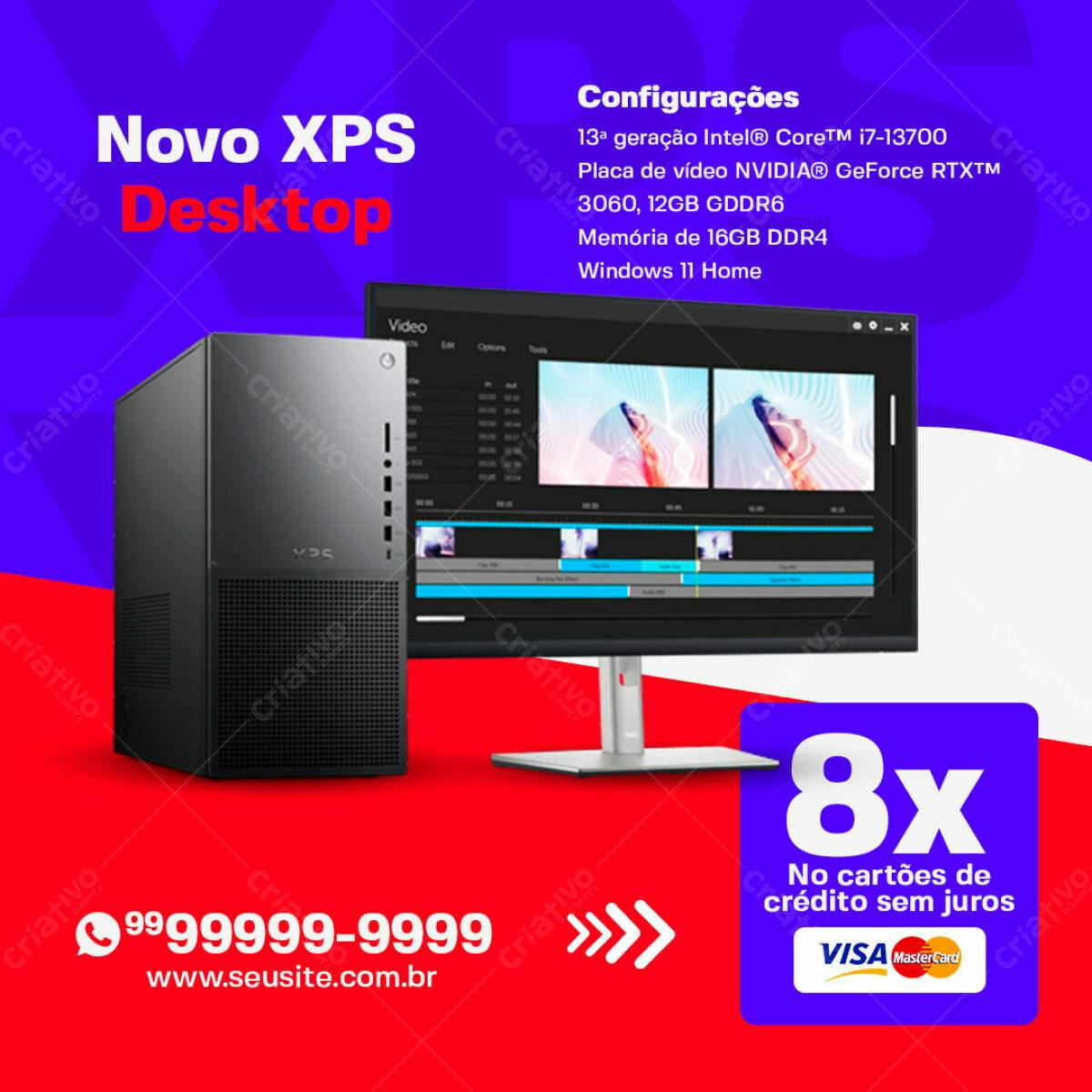 Anúncio Desktop XPS PSD Editável