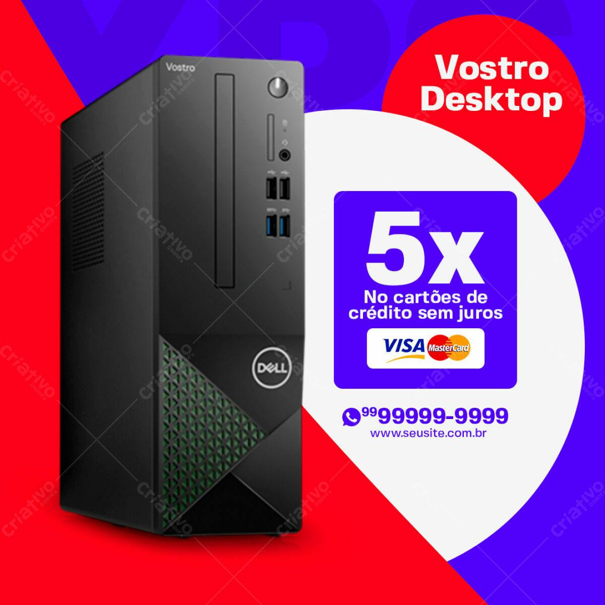 Anúncio Vostro Desktop PSD Editável