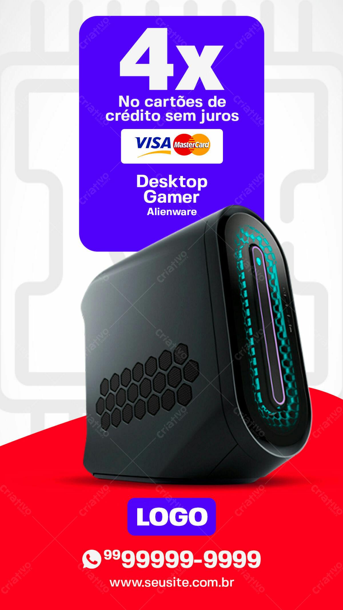 Flyer Desktop Gamer Alienware PSD Editável
