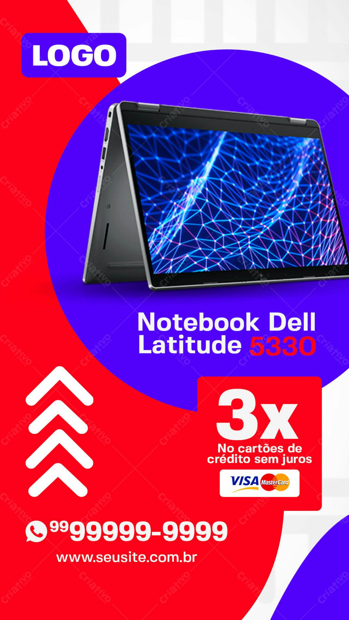 Flyer Notebook Dell Latitude 5330 PSD Editável