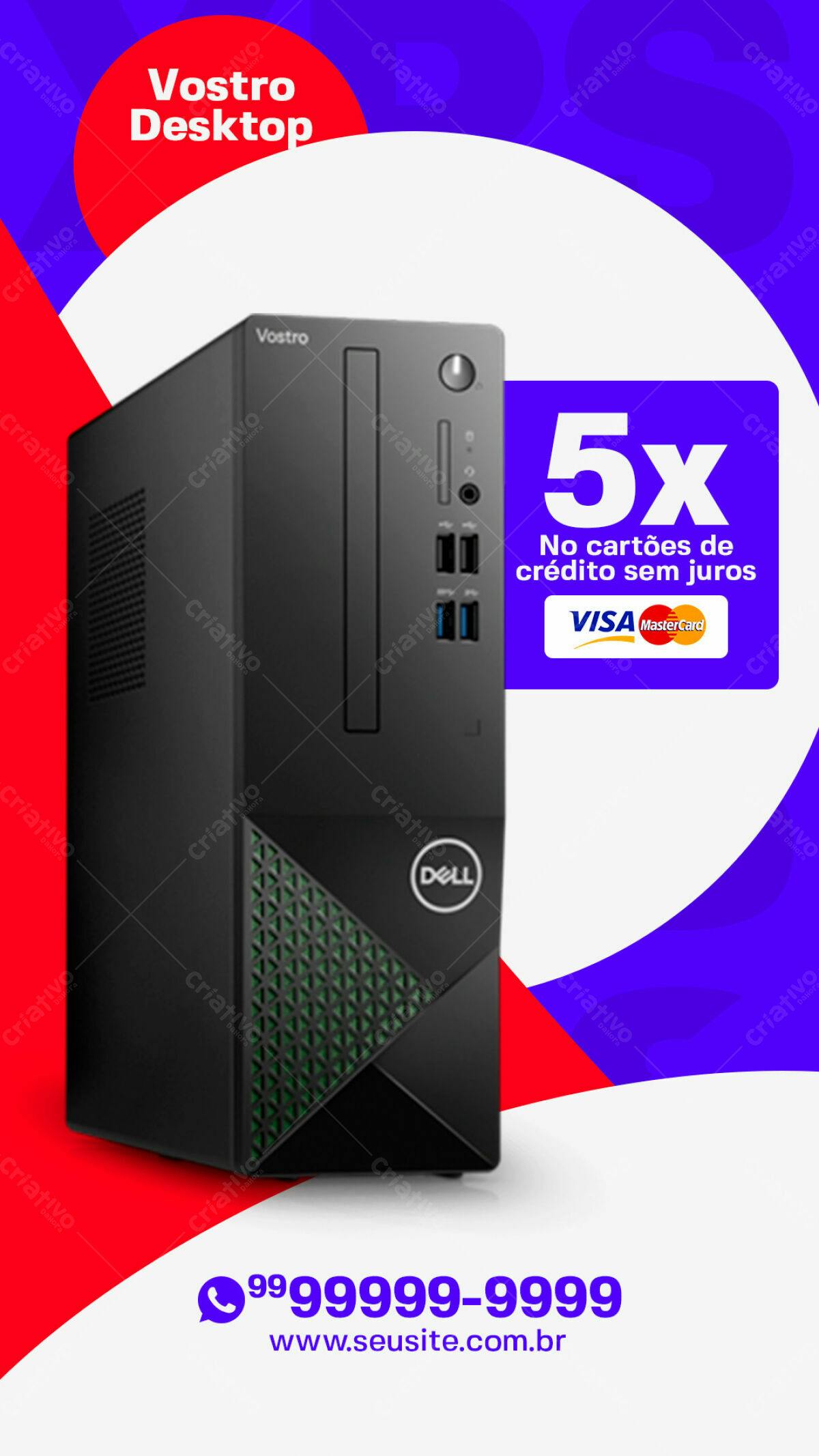 Anúncio Vostro Desktop PSD Editável