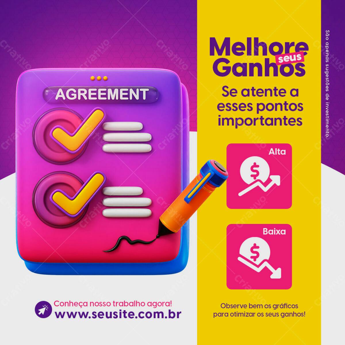 Checklist para Melhores Ganhos PSD Editável