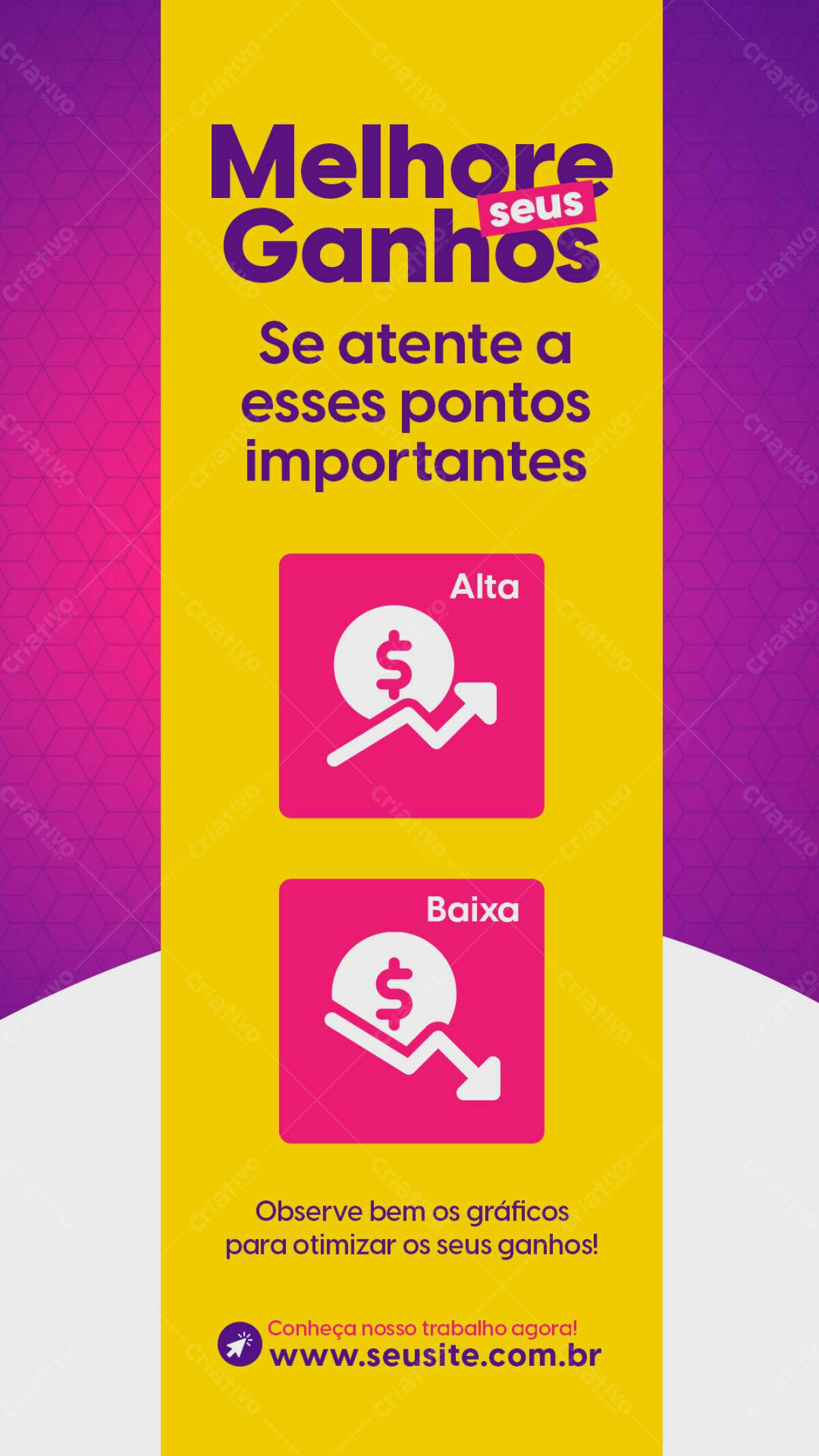 Flyer para Melhores Ganhos PSD Editável