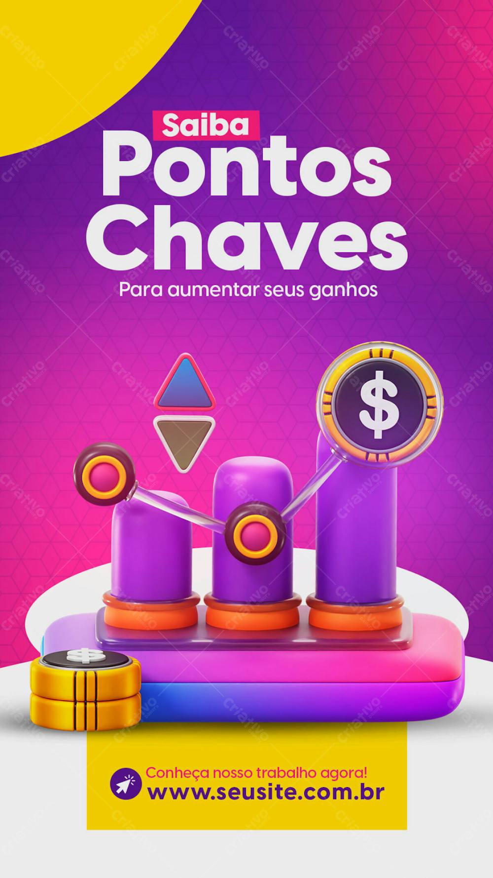 Stories Pontos Chaves Para Melhorar Seus Ganhos Criptomoedas Social Media Investimento Psd Editável