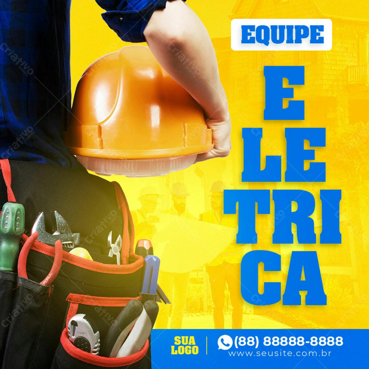 Post para Empresa de Elétrica PSD Editável
