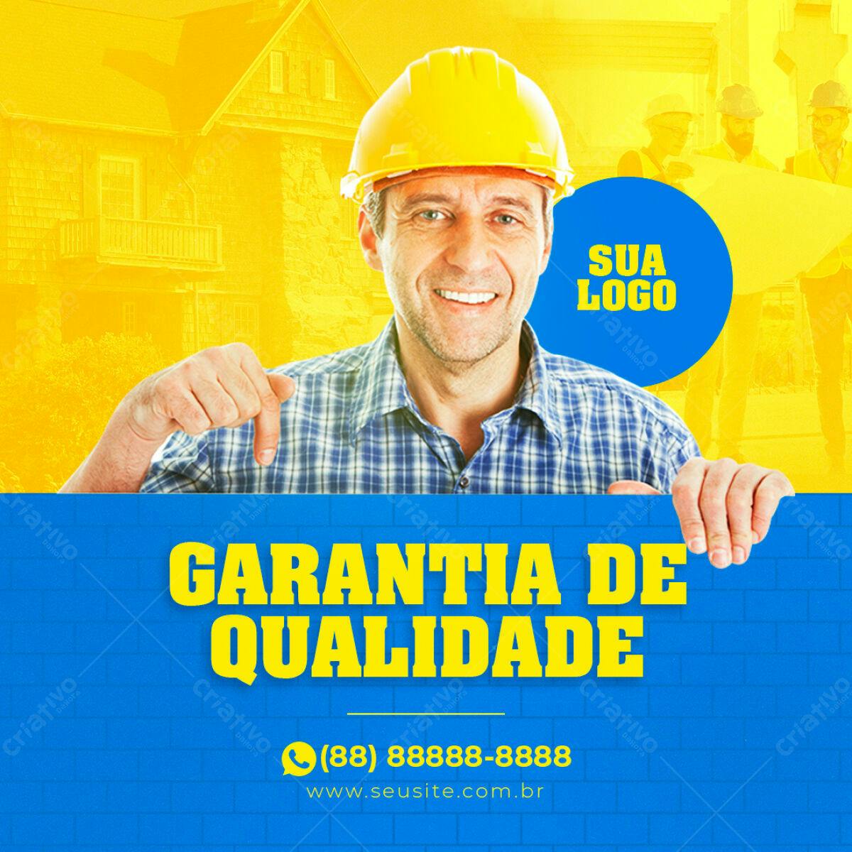 Flyer para Empresa de Construção PSD Editável