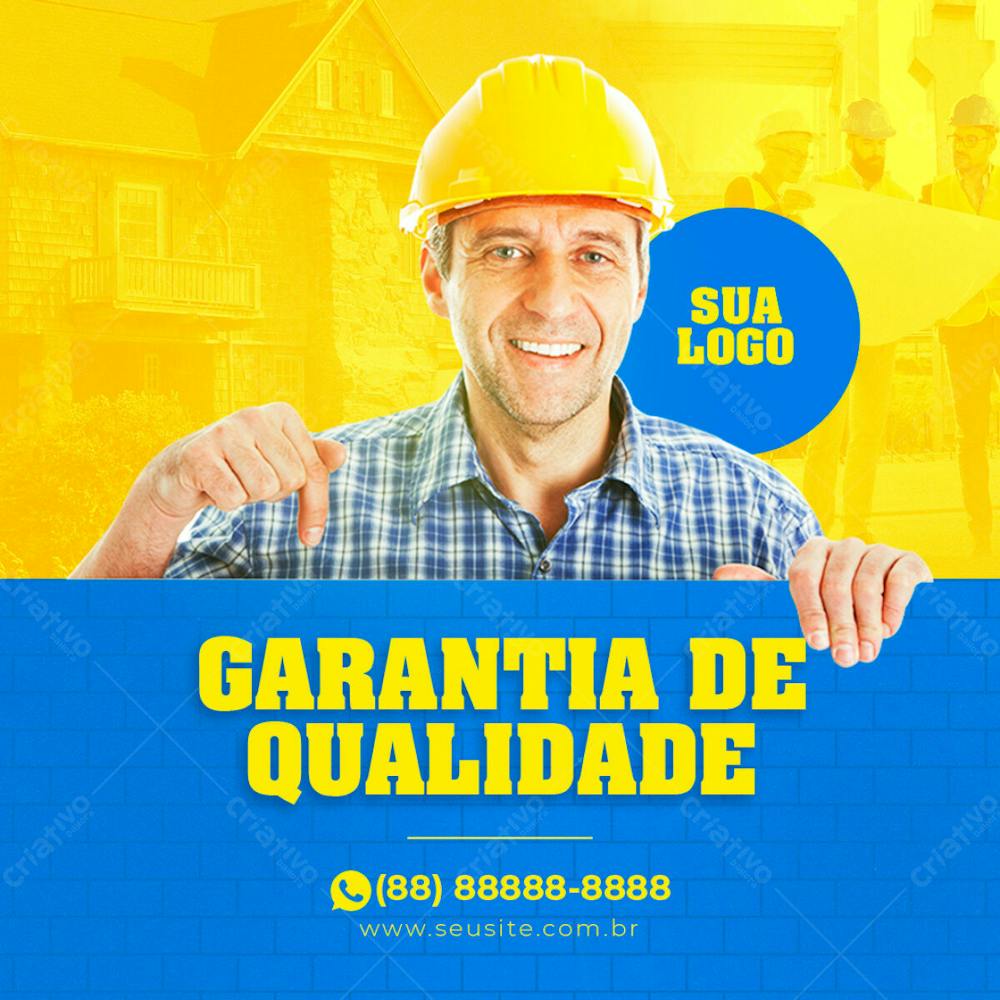 Garantia De Qualidade Construtora Social Media Psd Editável