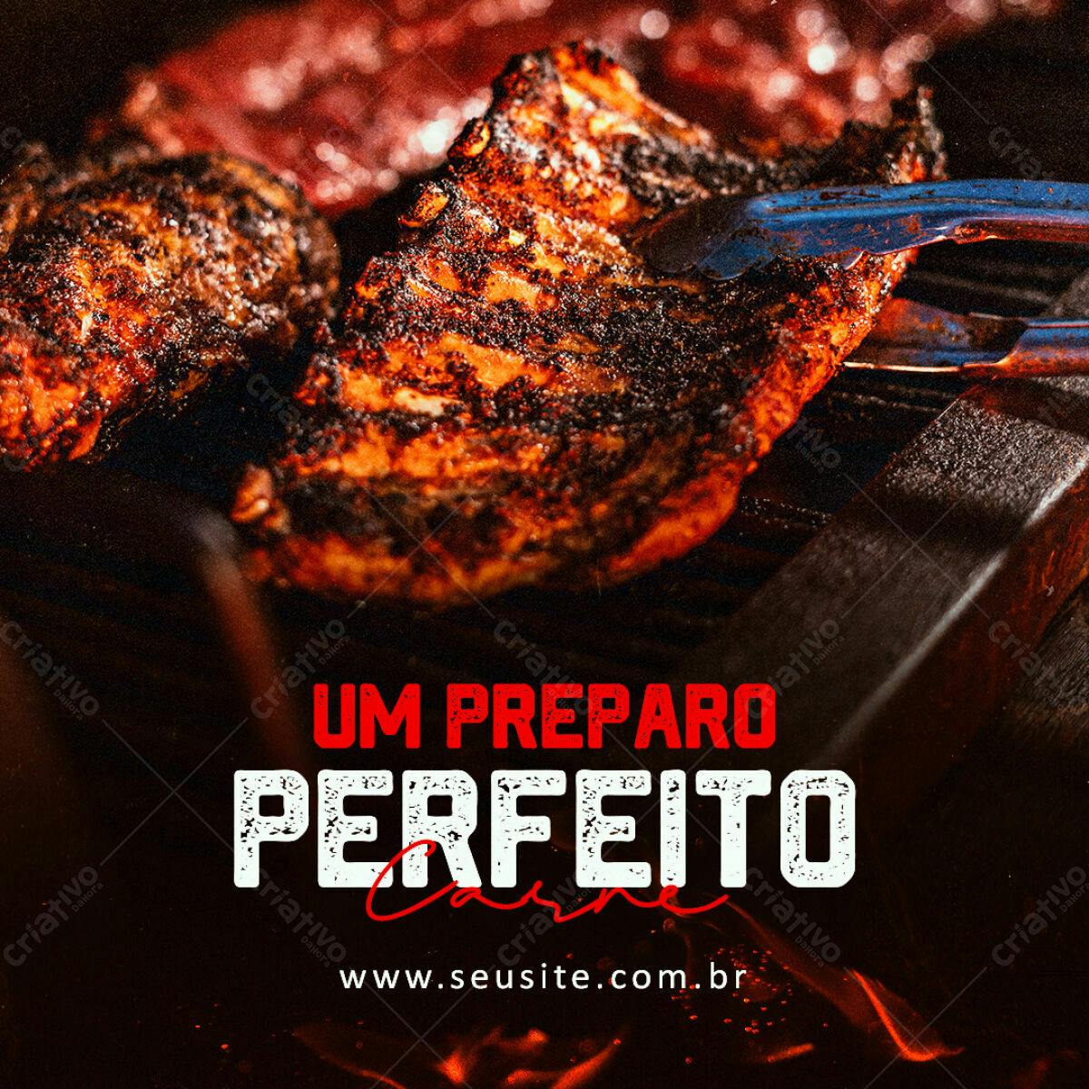 Post para Churrasco PSD Editável