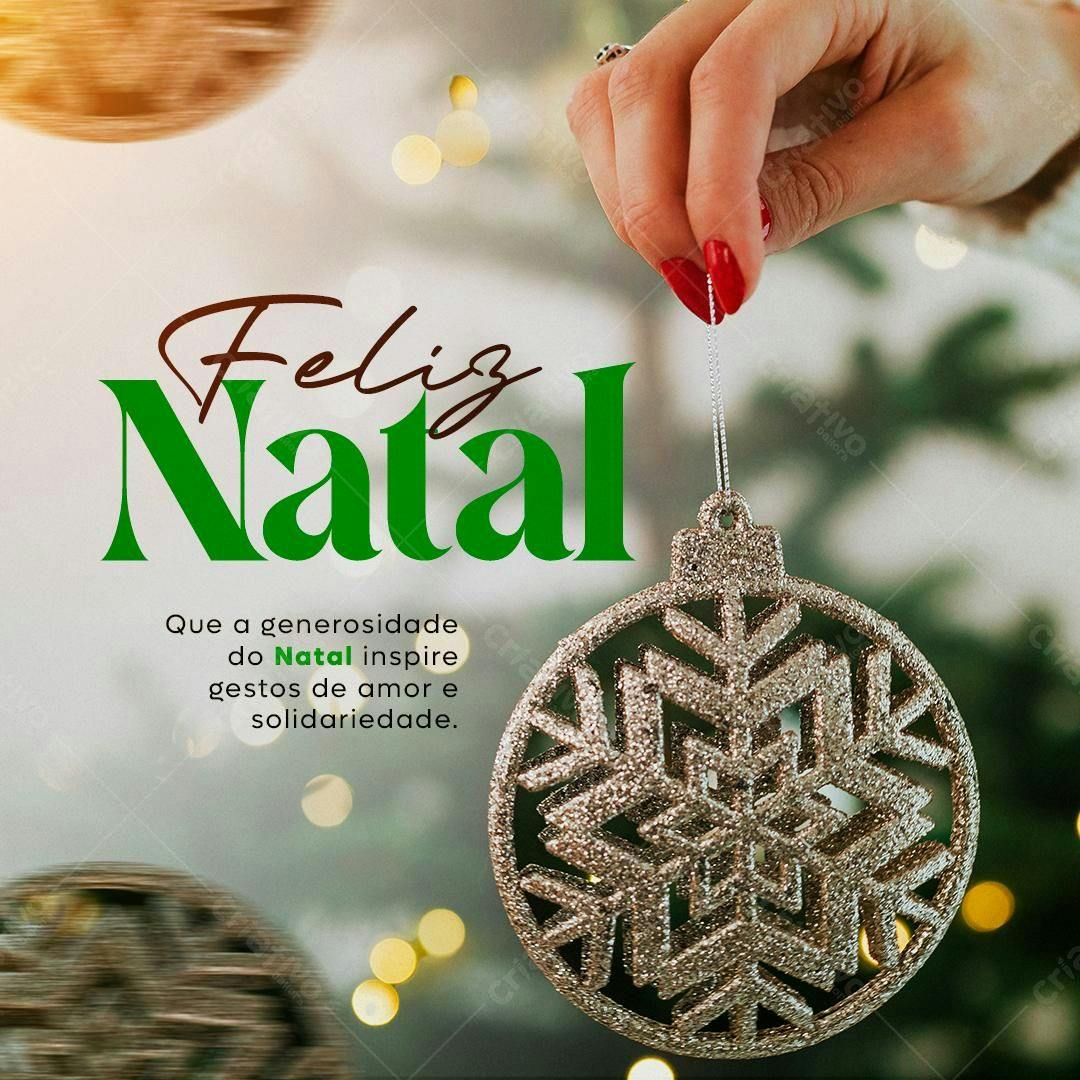 Postagem de Natal PSD Editável
