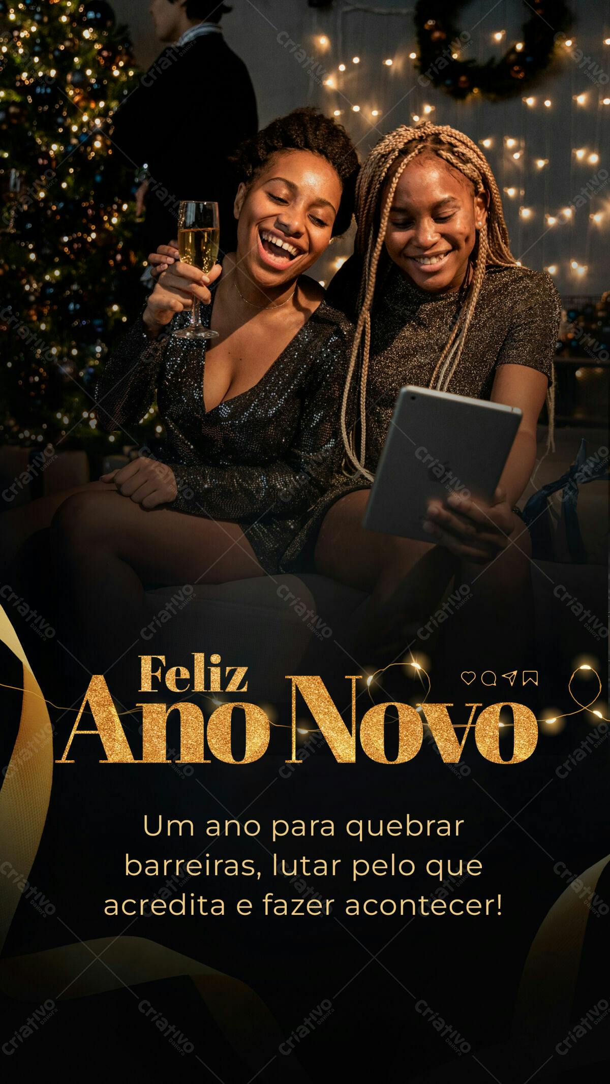 Flyer para Ano Novo PSD Editável