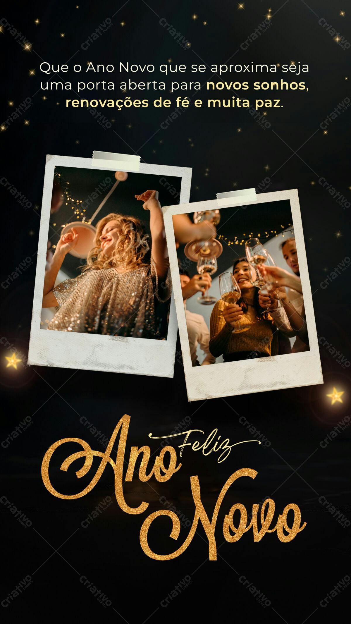 Flyer para Ano Novo PSD Editável