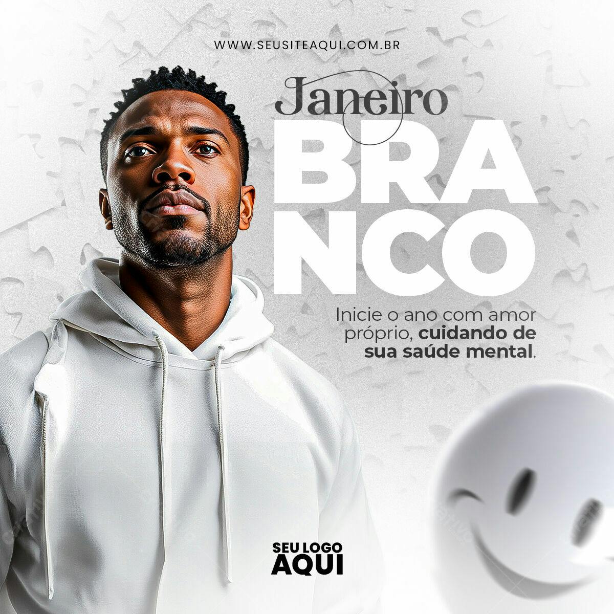 Flyer Janeiro Branco PSD Editável