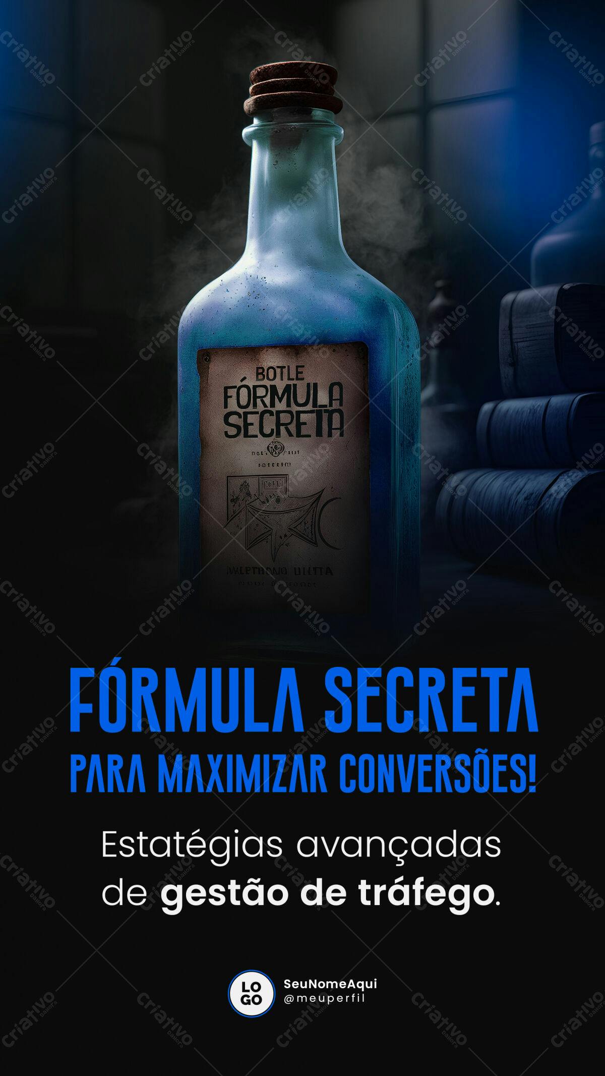 Flyer Fórmula Secreta para Maximizar Conversões PSD Editável