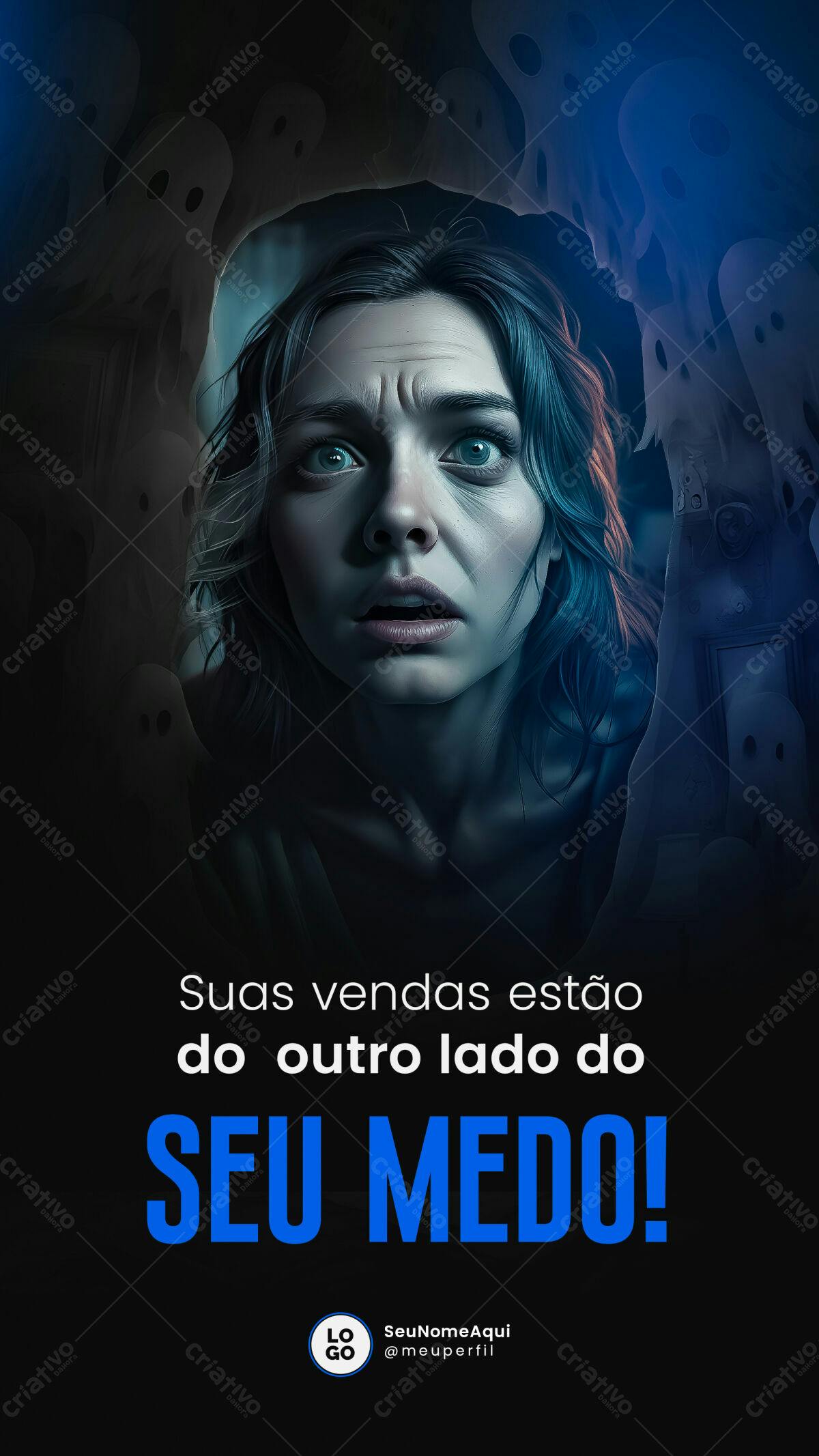 Flyer Marketing de Terror PSD Editável