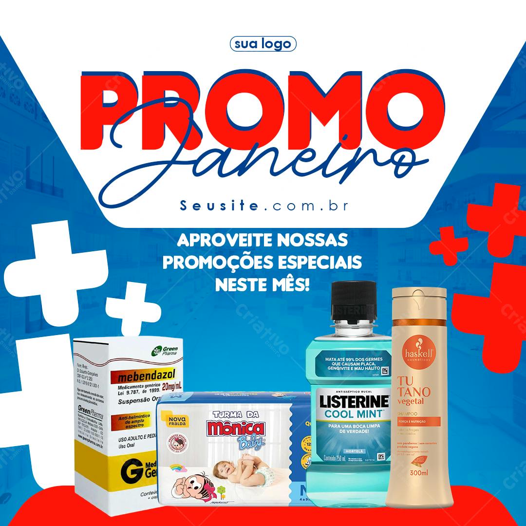 Flyer Promoção Janeiro PSD Editável