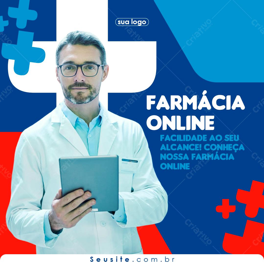 Post para Farmácia Online PSD Editável