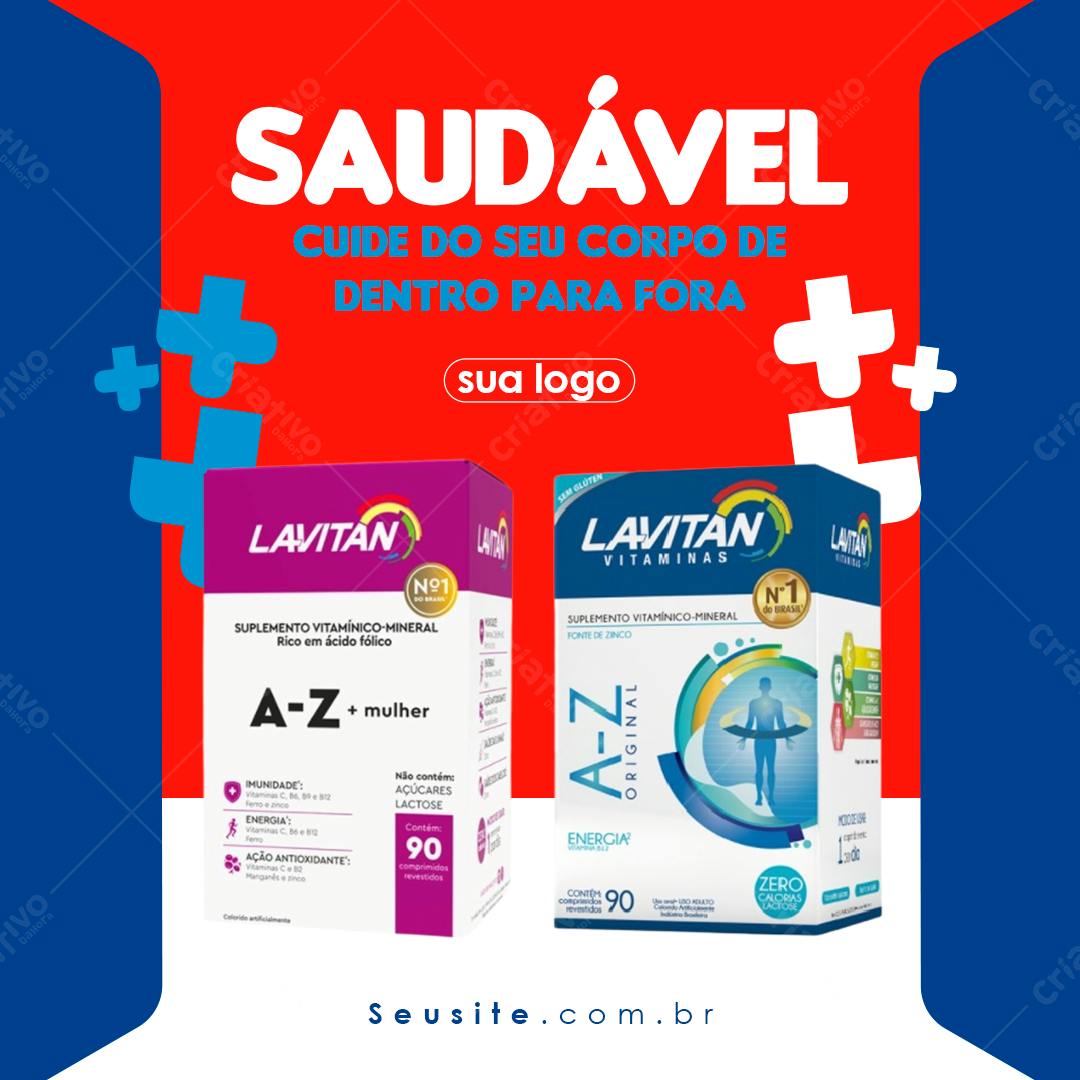 Post para Suplementos Vitamínicos PSD Editável
