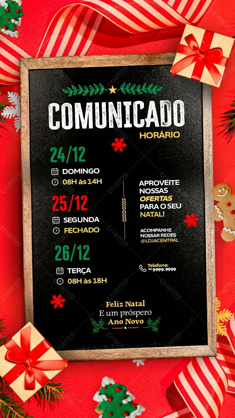 Comunicado   Horário De Natal