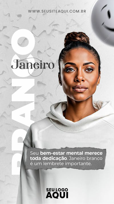 STORY | JANEIRO BRANCO | CUIDE DA SAÚDE MENTAL | PSD EDITÁVEL