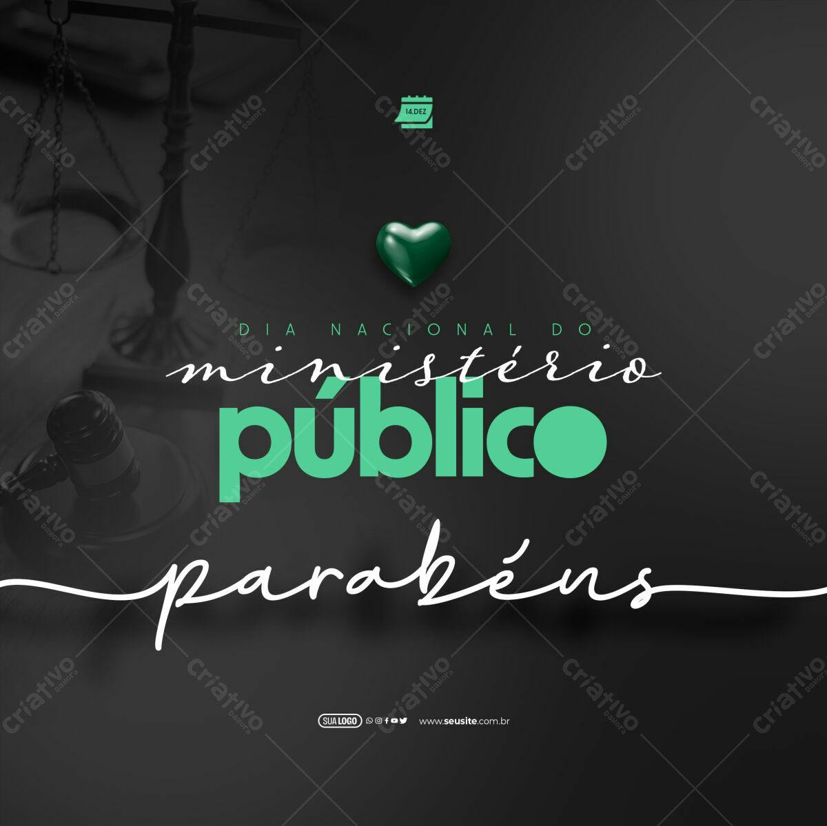 Post para Dia Nacional do Ministério Público PSD Editável