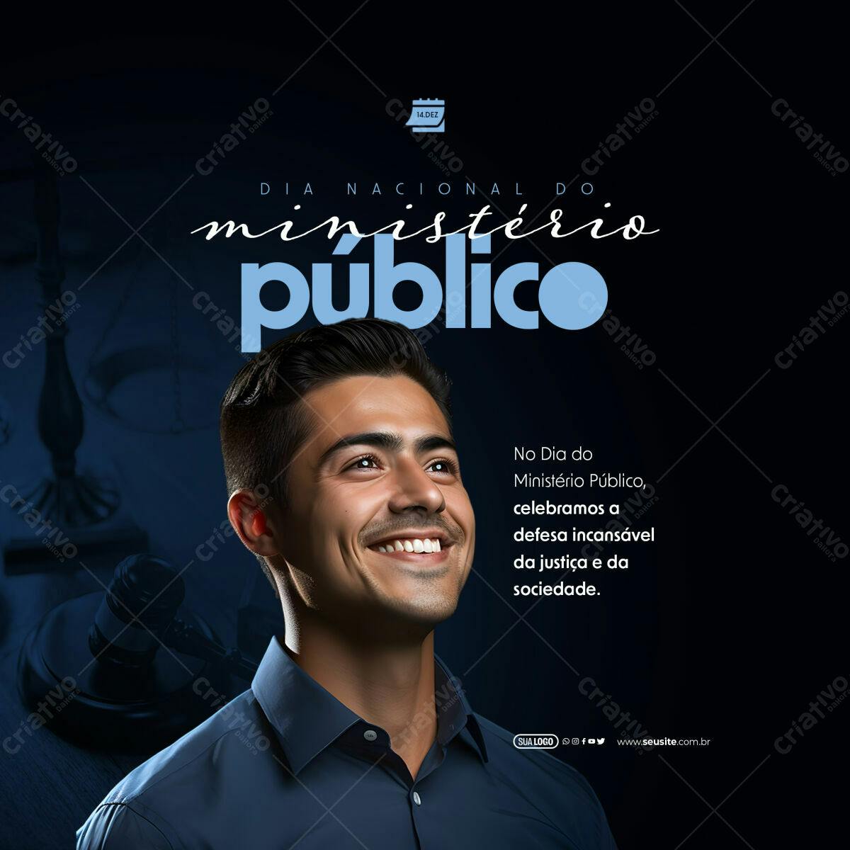 Post para Dia Nacional do Ministério Público PSD Editável