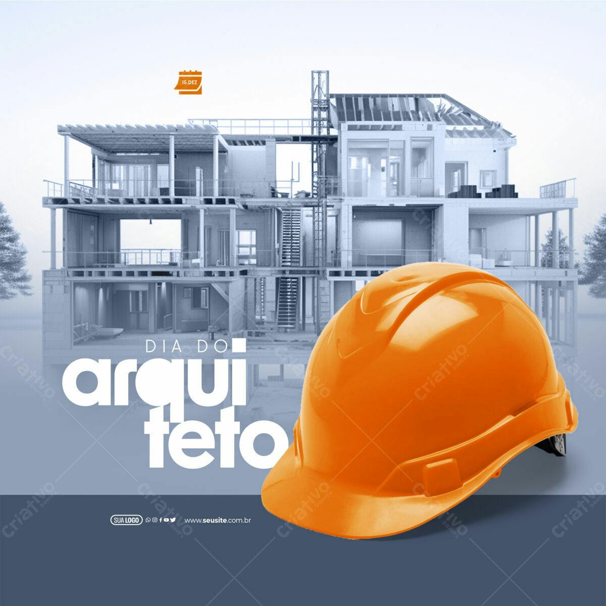 Postagem Dia do Arquiteto PSD Editável