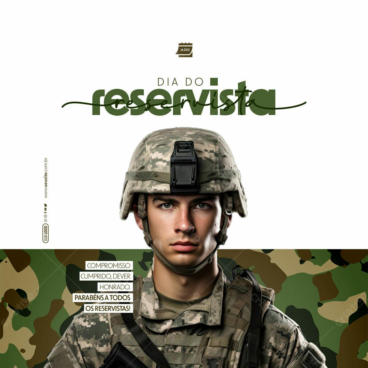 Postagem Dia do Reservista PSD Editável