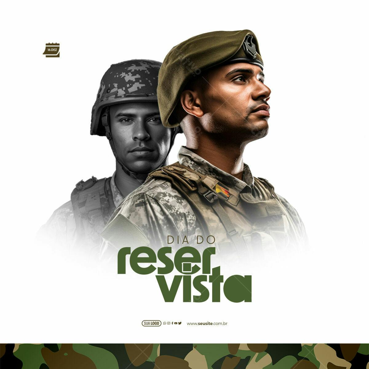 Flyer Dia do Reservista PSD Editável