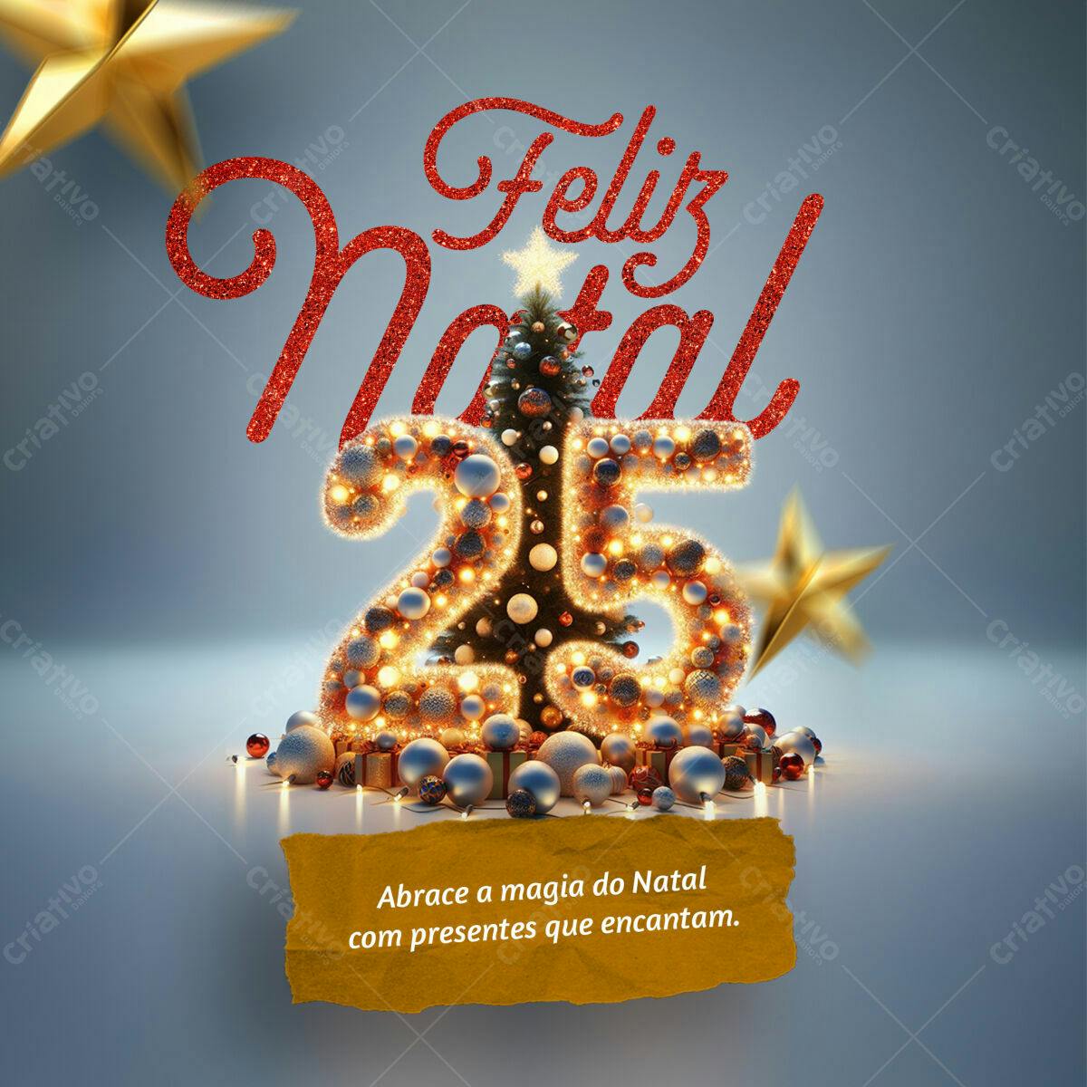 Postagem de Natal PSD Editável