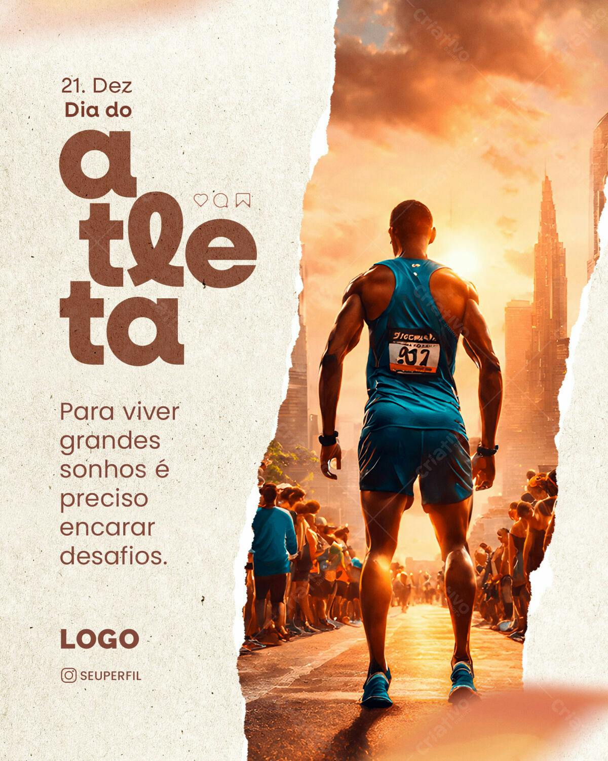Flyer Dia do Atleta PSD Editável