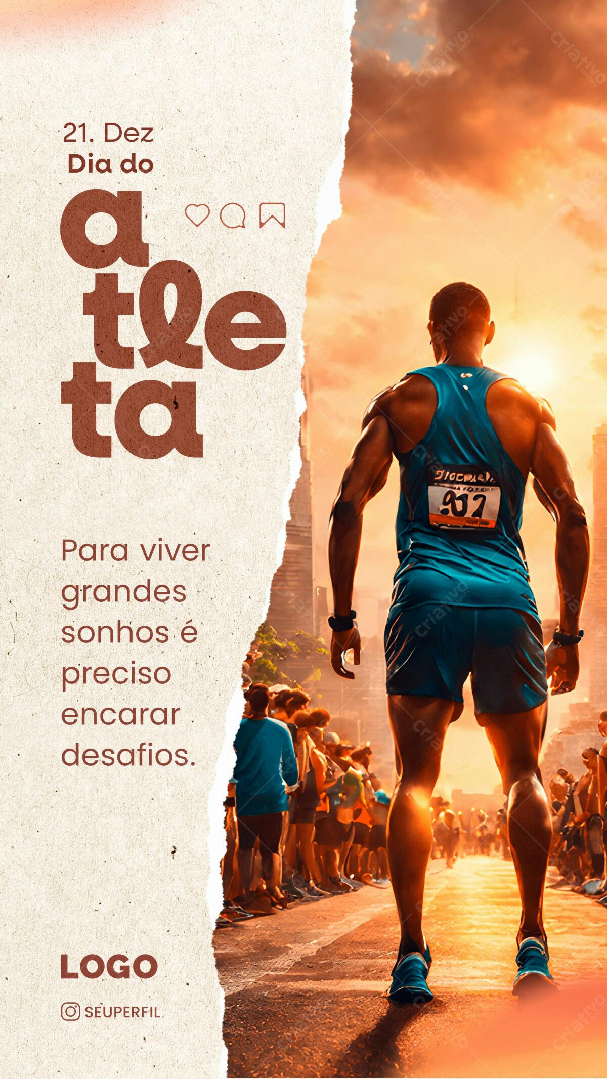 Flyer Dia do Atleta PSD Editável