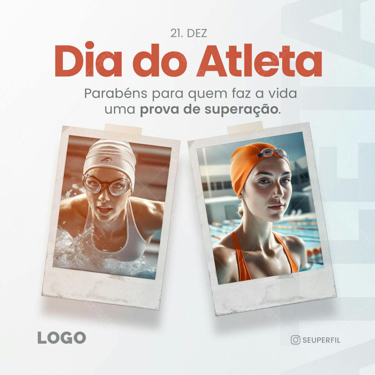 Postagem Dia do Atleta PSD Editável