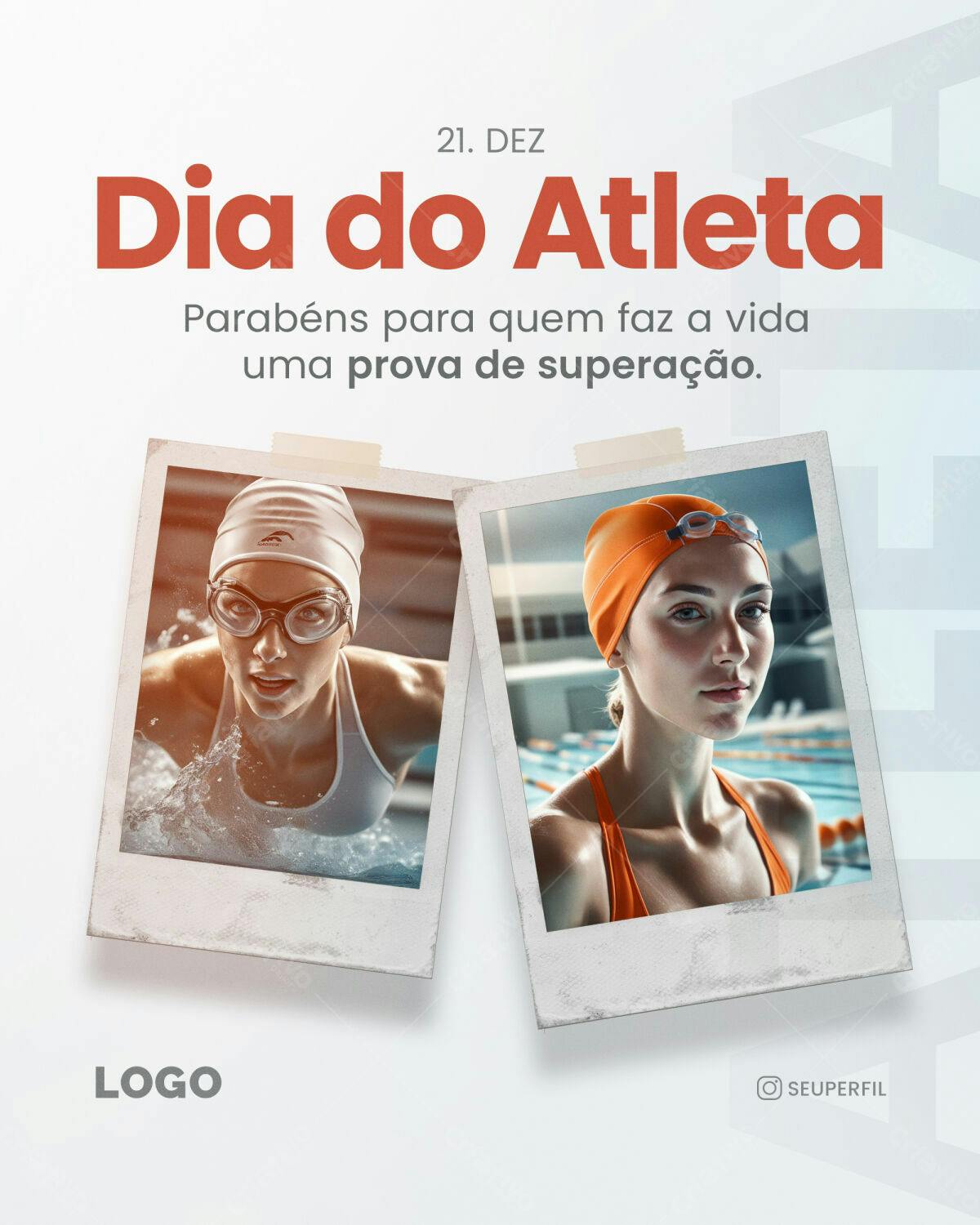 Post para Dia do Atleta PSD Editável